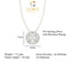 CLARA 925 Sterling Silver Rhodium Plated Halo Pendant with Chain Gift for Women and Girls