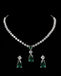 Clara 925 Sterling Silver Solitaire Green Necklace