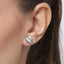 Clara Made with Swiss Zirconia 925 Sterling Silver Platinum Plated Noa Solitaire Earring Gift For Women & Girls