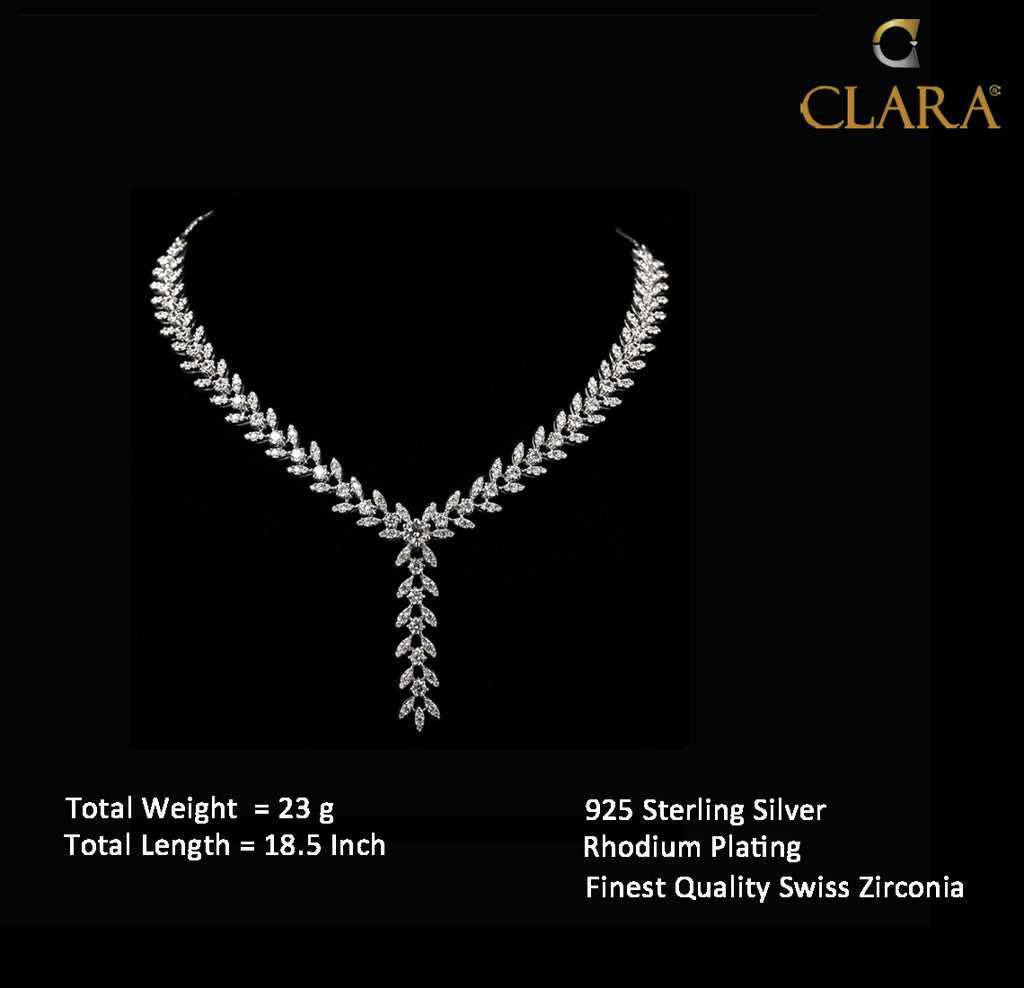 Clara 925 Sterling Silver Aiza Necklace