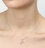 CLARA 925 Sterling Silver Rhodium Plated Pear Pendant with Chain Gift for Women & Girls