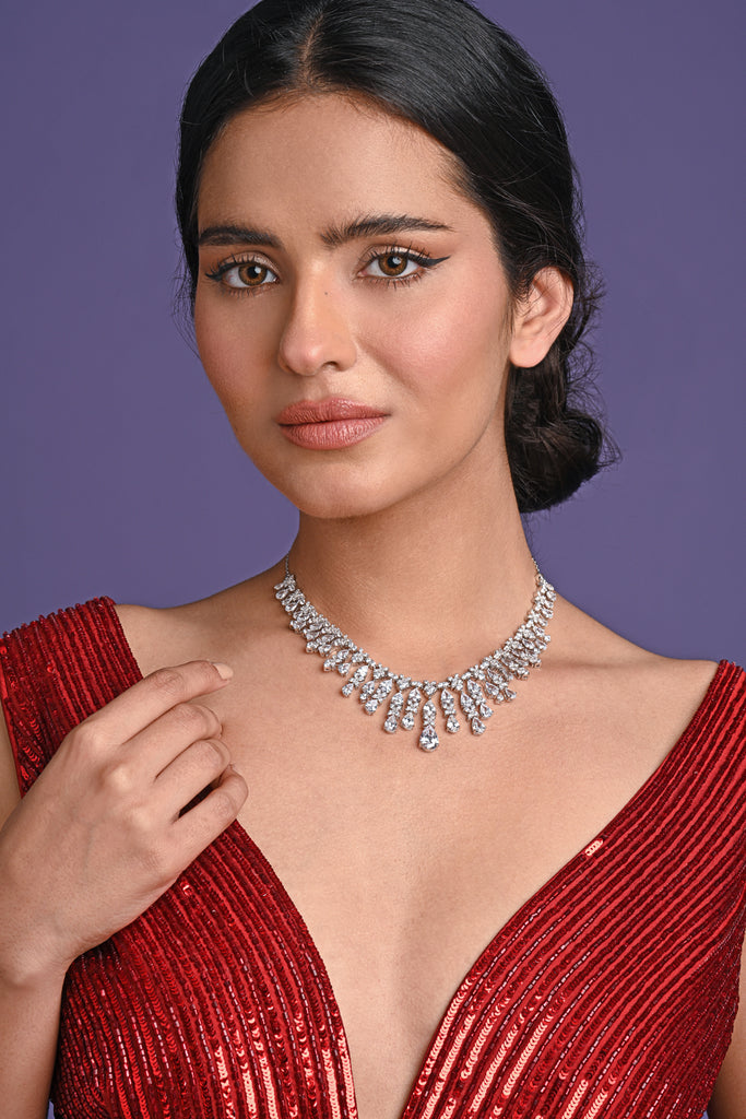 Clara 925 Sterling Silver Queen'S Necklace