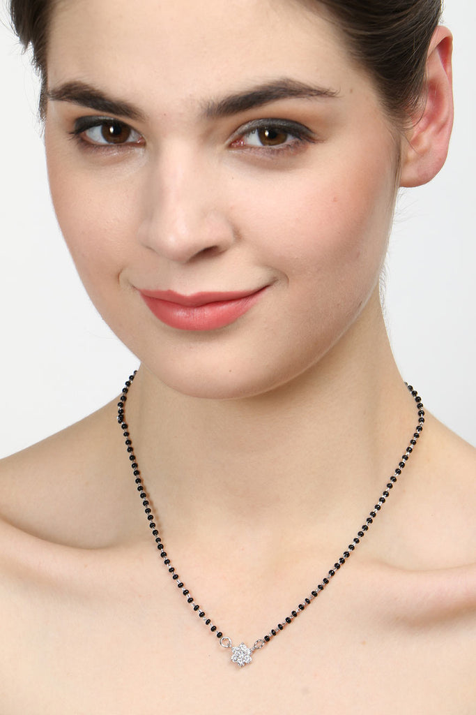 CLARA 925 Sterling Silver Rhodium Plated Star Pendant Earring Necklace Set with Chain Gift for Women and Girls