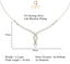 CLARA 925 Sterling Silver Rhodium Plated Mila Pendant Earring Necklace Set with Chain Gift for Women and Girls