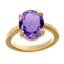Ceylon Gems Amethyst Katela 3cts or 3.25ratti stone Prongs Panchdhatu Ring