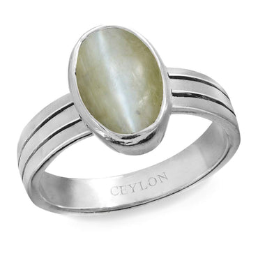 Ceylon Gems Chrysoberyl cat's eye Lehsunia 7.5cts or 8.25ratti stone Stunning Silver Ring