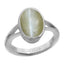 Ceylon Gems Chrysoberyl cat's eye Lehsunia 9.3cts or 10.25ratti stone Prongs Silver Ring