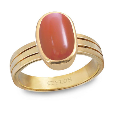 Buy-Ceylon-Gems-Italian-Coral-Moonga-7.5cts-Elegant-Panchdhatu-Ring