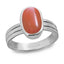 Ceylon Gems Italian Coral Moonga 7.5cts or 8.25ratti stone Stunning Silver Ring