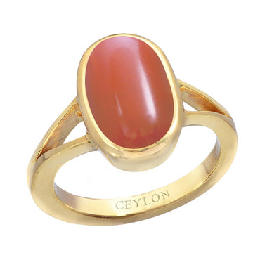 Buy-Ceylon-Gems-Italian-Coral-Moonga-7.5cts-Elegant-Panchdhatu-Ring