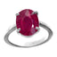 Ceylon Gems Ruby Premium Manik 8.3cts or 9.25ratti stone Prongs Silver Ring