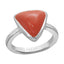 Ceylon Gems Trikona Coral Moonga 4.8cts or 5.25ratti stone Elegant Silver Ring