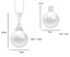 Clara 92.5 Sterling Silver Classic Pearl Pendant Earrings Set with Chain Jewellery Set Gift for Women and Girls