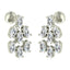 CLARA 925 Sterling Silver Swiss Zirconia Daisy Earring With Screw Back Gift for Women and Girls
