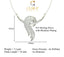 CLARA 925 Sterling Silver Rhodium Plated Zoe Pendant with Chain Gift for Women and Girls
