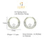 CLARA 925 Sterling Silver Rhodium Plated Evie Pendant Earring Necklace Set with Chain Gift for Women and Girls