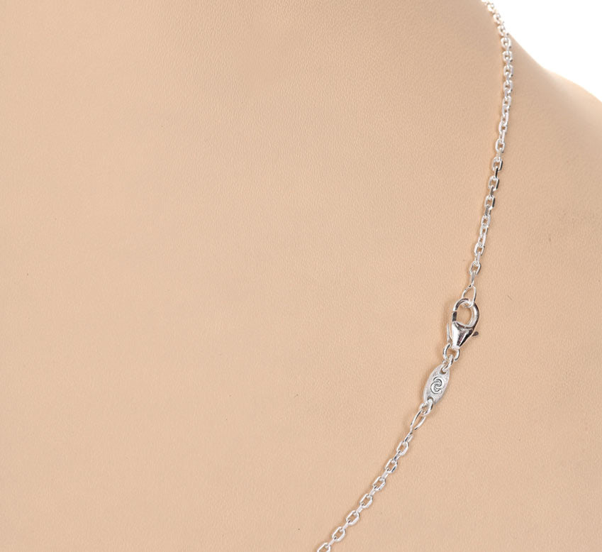 Clara Anti-Tarnish 92.5 Sterling Silver Link Chain Necklace in 16 18 24 inches for Women & Girls