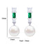 Clara 92.5 Sterling Silver Swiss Zirconia Pearl Earrings Gift for Women and Girls