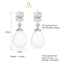 CLARA 925 Sterling Silver Pearl Pear Earrings | Rhodium Plated, Swiss Zirconia , Screw Back | Gift for Women & Girls