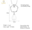 CLARA 925 Sterling Silver Pearl Sara Pendant With Chain Necklace | Rhodium Plated, Swiss Zirconia | Gift for Women & Girls