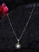 CLARA 925 Sterling Silver Pearl Lotus Pendant With Chain Necklace | Gold Rhodium Plated | Gift for Women & Girls