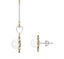 CLARA 925 Sterling Silver Pearl Lotus Pendant Earring Chain Jewellery Set | Gold Rhodium Plated | Gift for Women & Girls