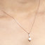 CLARA 925 Sterling Silver Pearl Rose Pendant With Chain Necklace | Rose Gold Rhodium Plated, Swiss Zirconia | Gift for Women & Girls