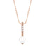 CLARA 925 Sterling Silver Pearl Rose Pendant With Chain Necklace | Rose Gold Rhodium Plated, Swiss Zirconia | Gift for Women & Girls