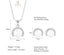 CLARA 925 Sterling Silver Real Pearl Riko Pendant Earring Chain Jewellery Set | Rhodium Plated, Swiss Zirconia | Gift for Women & Girls