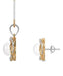 CLARA 925 Sterling Silver Real Pearl Knot Pendant Earring Chain Jewellery Set | Gold Rhodium Plated | Gift for Women & Girls