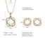 CLARA 925 Sterling Silver Real Pearl Knot Pendant Earring Chain Jewellery Set | Gold Rhodium Plated | Gift for Women & Girls