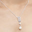 CLARA 925 Sterling Silver Pearl Queen Pendant With Chain Necklace | Rhodium Plated, Swiss Zirconia | Gift for Women & Girls