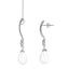 CLARA 925 Sterling Silver Pearl Queen Pendant Earring Chain Jewellery Set | Rhodium Plated, Swiss Zirconia | Gift for Women & Girls