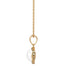 CLARA 925 Sterling Silver Real Pearl Aki Pendant With Chain Necklace | Gold Rhodium Plated | Gift for Women & Girls
