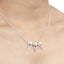 CLARA 925 Sterling Silver Real Pearl Tribe Pendant With Chain Necklace | Rhodium Plated, Swiss Zirconia | Gift for Women & Girls