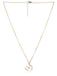 CLARA 925 Sterling Silver Pearl Asuka Pendant Earring Chain Jewellery Set | Gold Rhodium Plated, Swiss Zirconia | Gift for Women & Girls