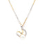 CLARA 925 Sterling Silver Pearl Asuka Pendant Earring Chain Jewellery Set | Gold Rhodium Plated, Swiss Zirconia | Gift for Women & Girls