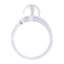 Clara 92.5 Sterling Silver Diamond Cut Zirconia Real Pearl Ring Gift for Women and Girls