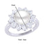 Clara 92.5 Sterling Silver Diamond Cut Zirconia Real Pearl Ring Gift for Women and Girls