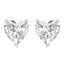 Silver Heart Solitaire Stud Earring