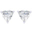 Silver Trillion Solitaire Stud Earring