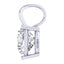 Clara 92.5 Sterling silver White Gold Plated Heart Solitaire Pendant Chain Necklace For Women & Girls