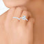 Clara 92.5 Sterling Silver Emerald Cut Solitaire Ring with Band Gift for Women & Girls