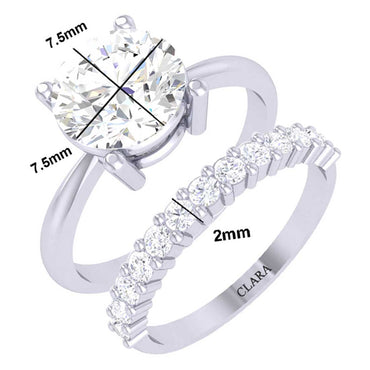 Silver Round Brilliant Solitaire Ring