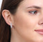 Clara 925 Sterling Silver and Cubic Zirconia Hoop Remy Earring With Screw Back for Women & Girls