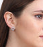Clara 925 Sterling Silver and Cubic Zirconia Hoop Belle Earring