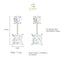 Clara 925 Sterling Silver and Cubic Zirconia Dangle & Drop Fleur Earring With Screw Back for Women & Girls