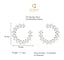 Clara 925 Sterling Silver and Cubic Zirconia Hoop Earring