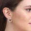 Clara 925 Sterling Silver and Cubic Zirconia Hoop Earring