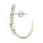 Clara 925 Sterling Silver and Cubic Zirconia Hoop Juno Earring